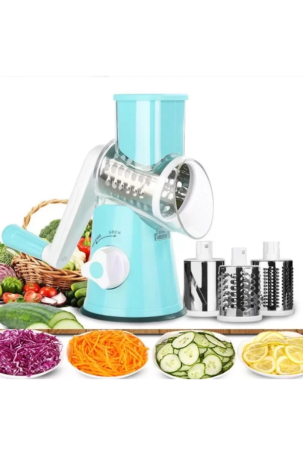 Tutma Kollu Çevirmeli Pratik Rulo Rende Drum Grater