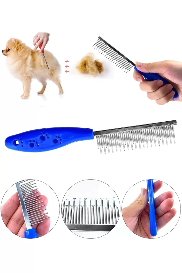 Tüy Açma Tarağı Kedi Köpek Kıtık Topak Açıcı Ergonomik Evcil Hayvan Bakım Tek Taraflı Metal Tarak