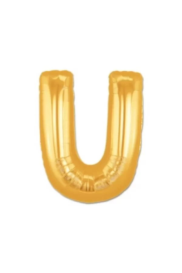 U Harf Folyo Balon Altın Renk 40 inç