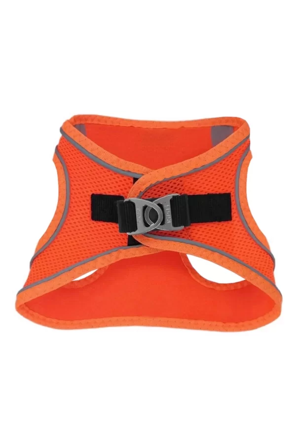 Üç Kilitli Sportif Kedi Köpek Göğüs Tasması 24-28 cm XX-Small Turuncu