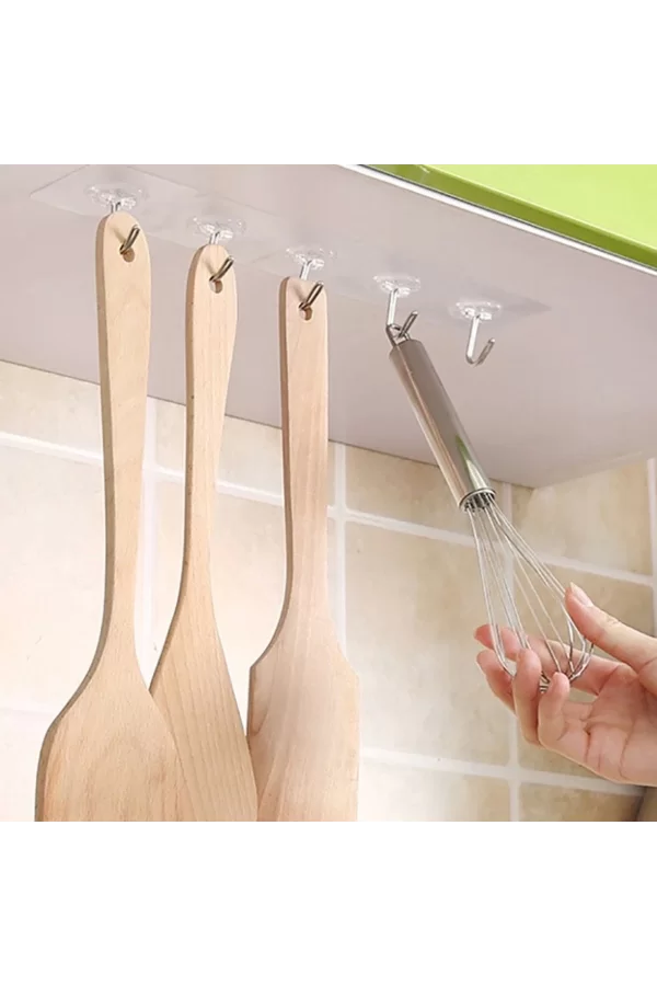 Ultra Güçlü Yapışkanlı 10lu Şeffaf Askı