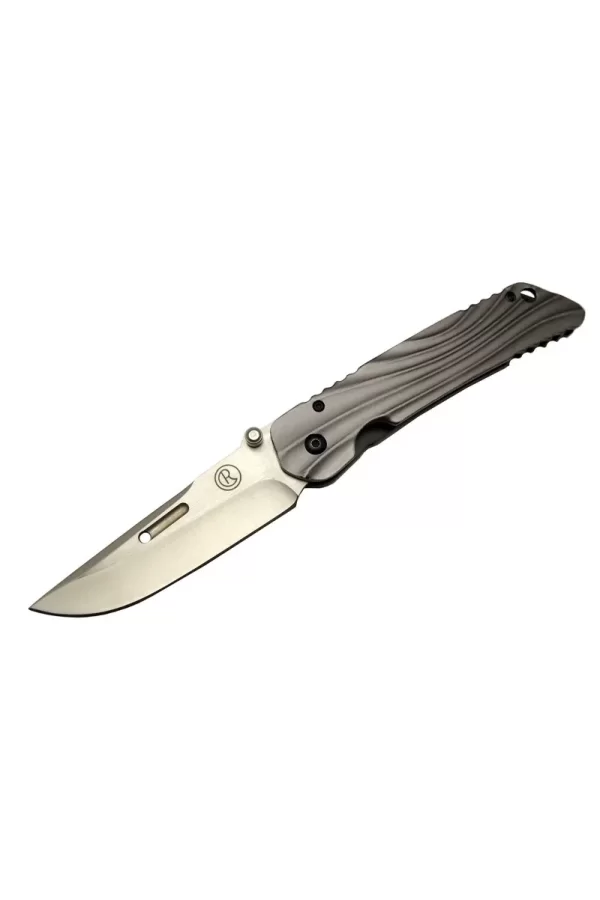 Umnumzaan T 50 Gri Kamp Çakı 22,5cm - Manuel, Kemerlikli, Oluklu