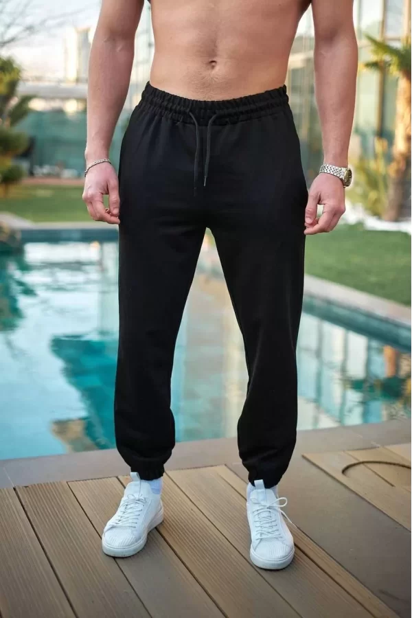 Luz&Pos Unisex Basic Eşofman Altı - Siyah