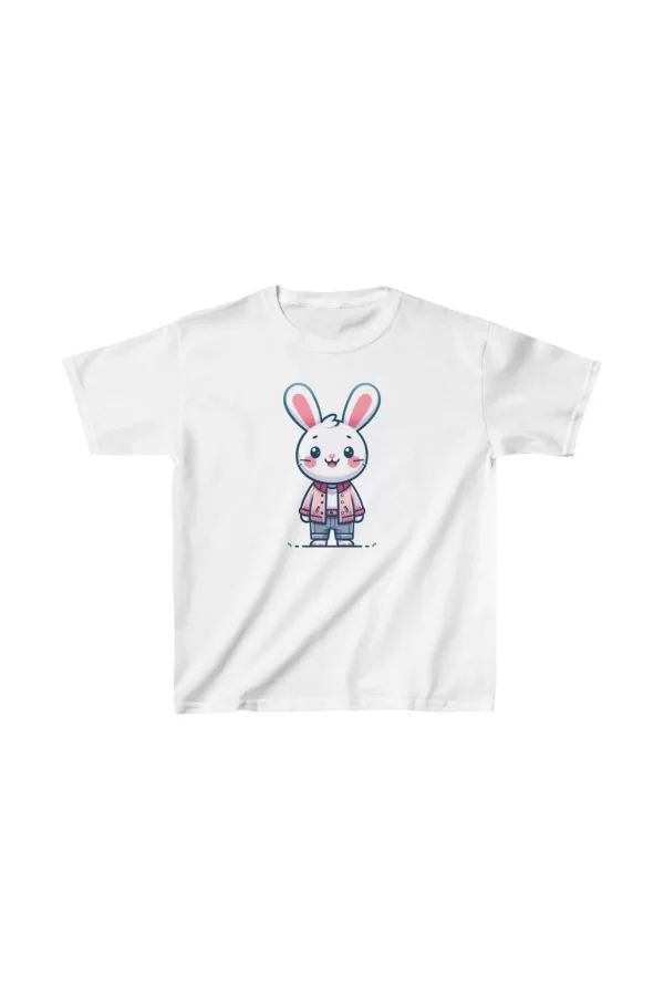 Luz&Pos Unisex Çocuk Baskılı T-shirt - Beyaz