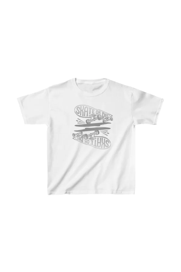 Luz&Pos Unisex Çocuk Baskılı T-shirt - Beyaz