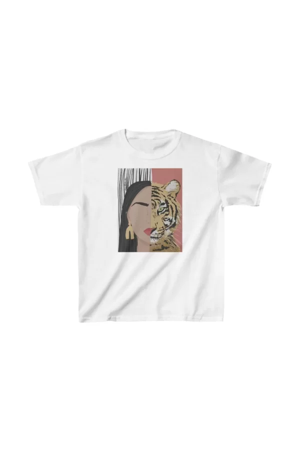Luz&Pos Unisex Çocuk Baskılı T-shirt - Beyaz