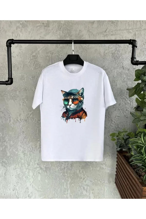 Luz&Pos Unisex Çocuk Baskılı T-shirt - Beyaz