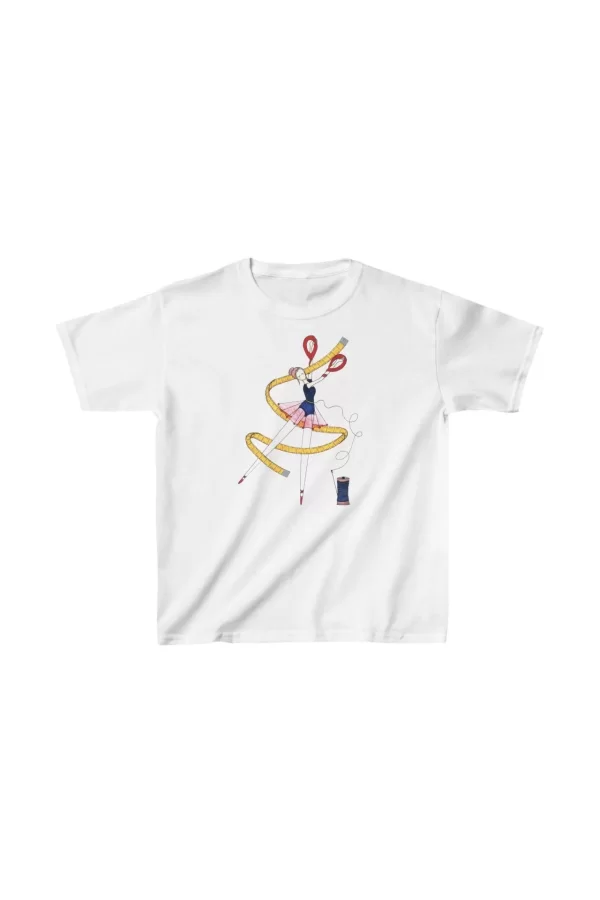 Luz&Pos Unisex Çocuk Baskılı T-shirt - Beyaz