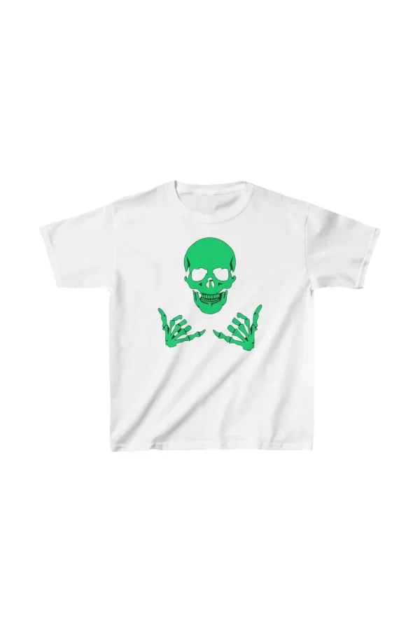 Luz&Pos Unisex Çocuk Baskılı T-shirt - Beyaz
