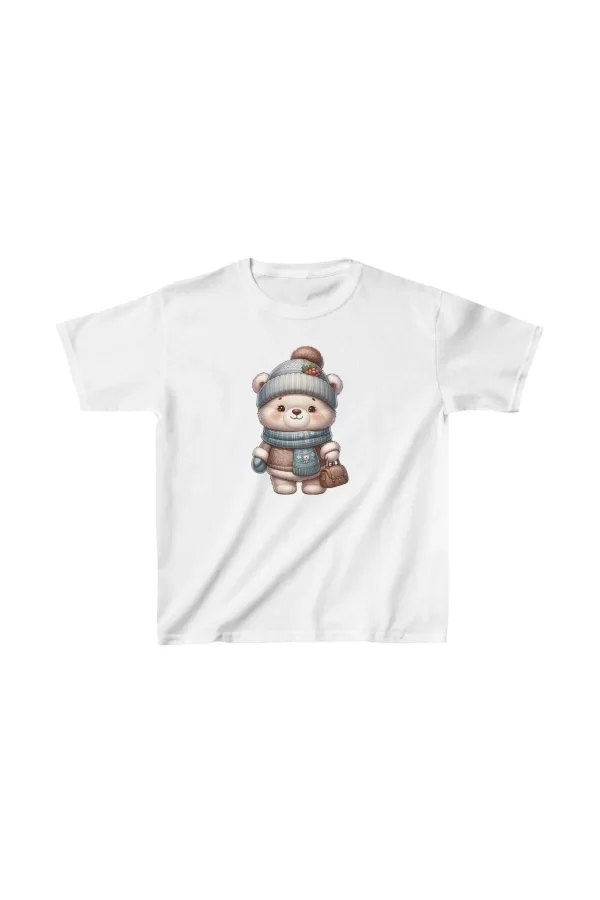 Luz&Pos Unisex Çocuk Baskılı T-shirt - Beyaz
