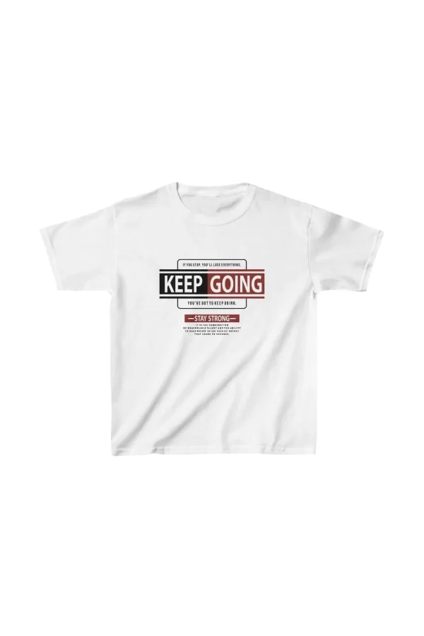 Luz&Pos Unisex Çocuk Baskılı T-shirt - Beyaz