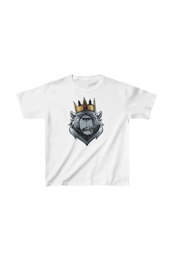Luz&Pos Unisex Çocuk Baskılı T-shirt - Beyaz