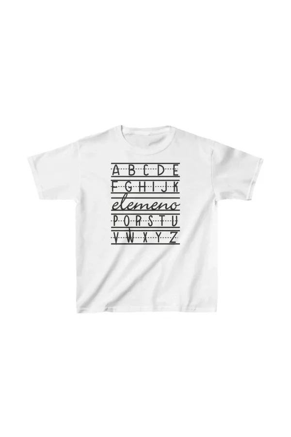 Luz&Pos Unisex Çocuk Baskılı T-shirt - Beyaz