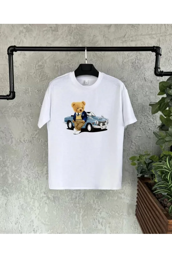 Luz&Pos Unisex Çocuk Baskılı T-shirt - Beyaz