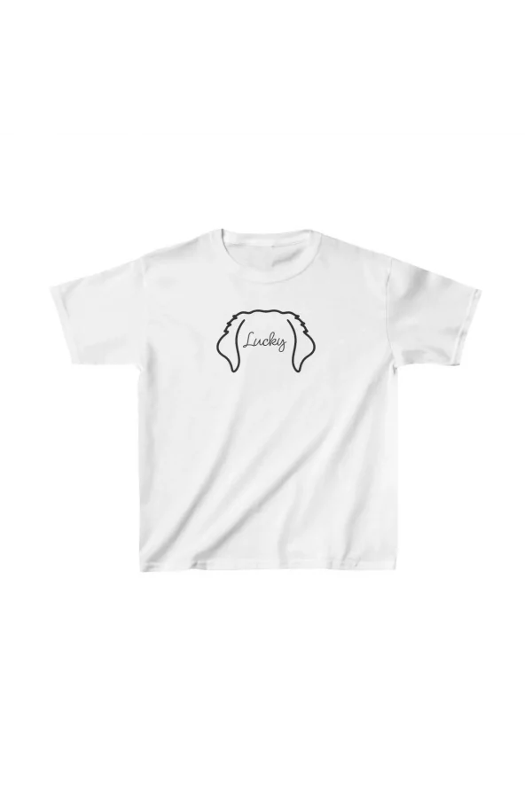 Luz&Pos Unisex Çocuk Baskılı T-shirt - Beyaz