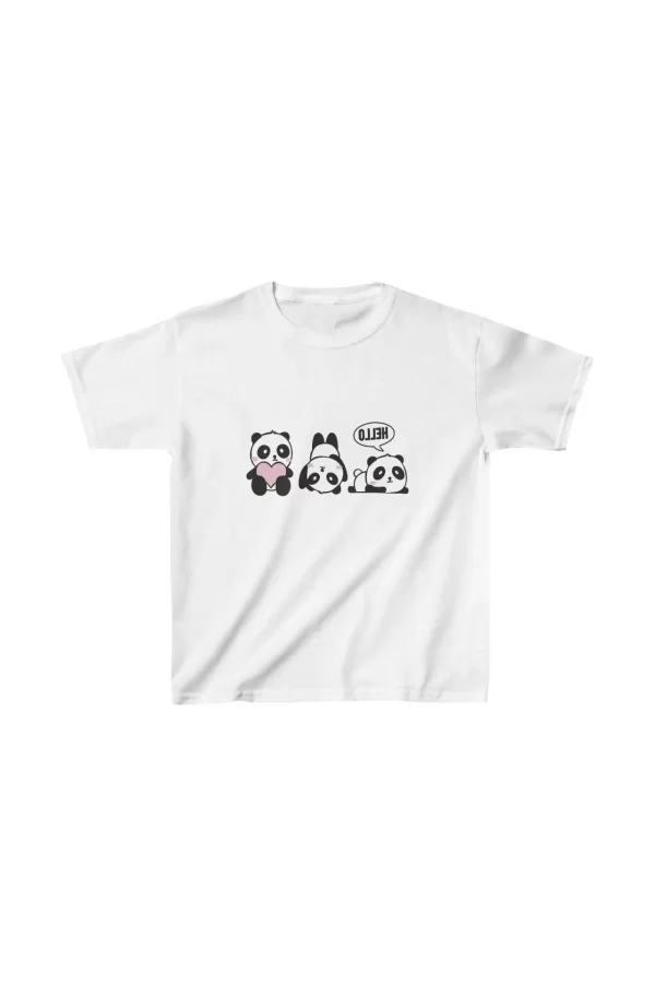 Luz&Pos Unisex Çocuk Baskılı T-shirt - Beyaz