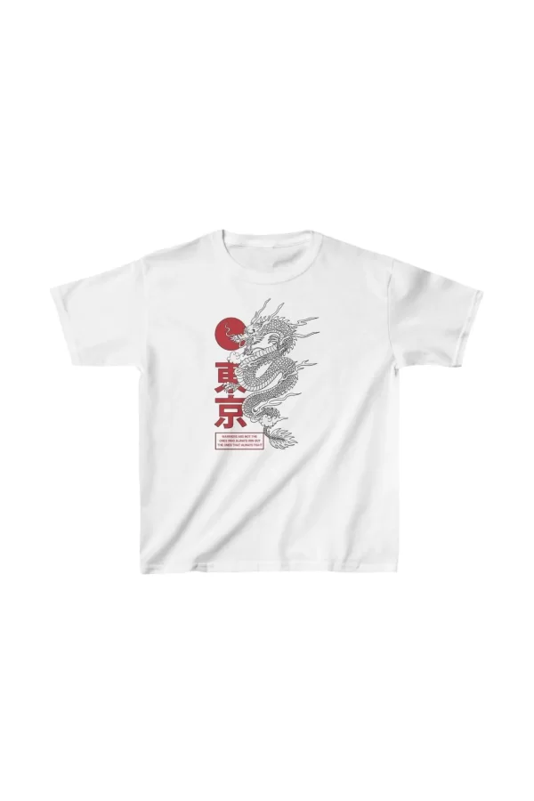 Luz&Pos Unisex Çocuk Baskılı T-shirt - Beyaz