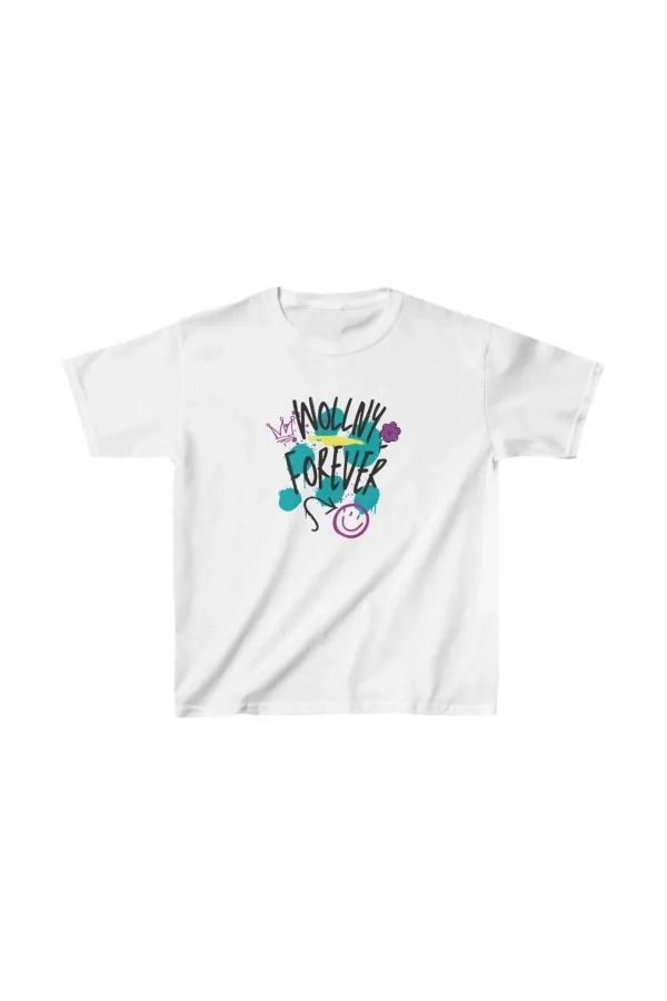 Luz&Pos Unisex Çocuk Baskılı T-shirt - Beyaz