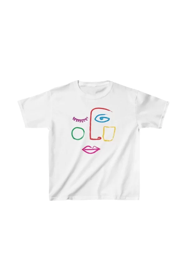 Luz&Pos Unisex Çocuk Baskılı T-shirt - Beyaz