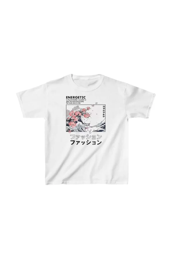 Luz&Pos Unisex Çocuk Baskılı T-shirt - Beyaz