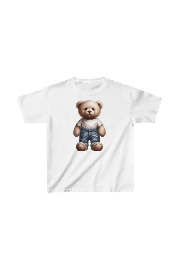 Luz&Pos Unisex Çocuk Baskılı T-shirt - Beyaz