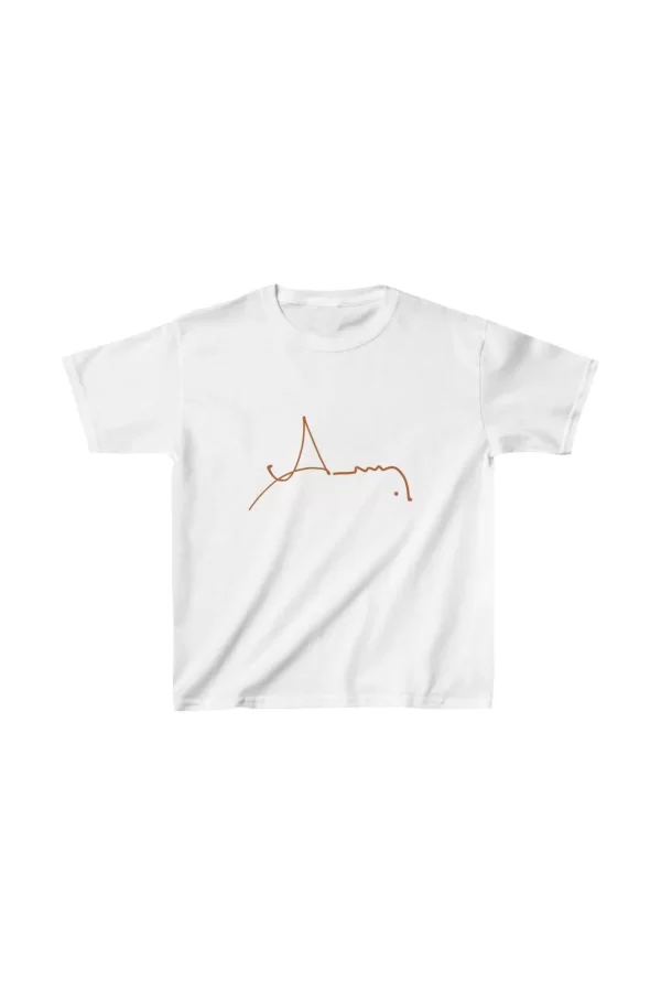 Luz&Pos Unisex Çocuk Baskılı T-shirt - Beyaz
