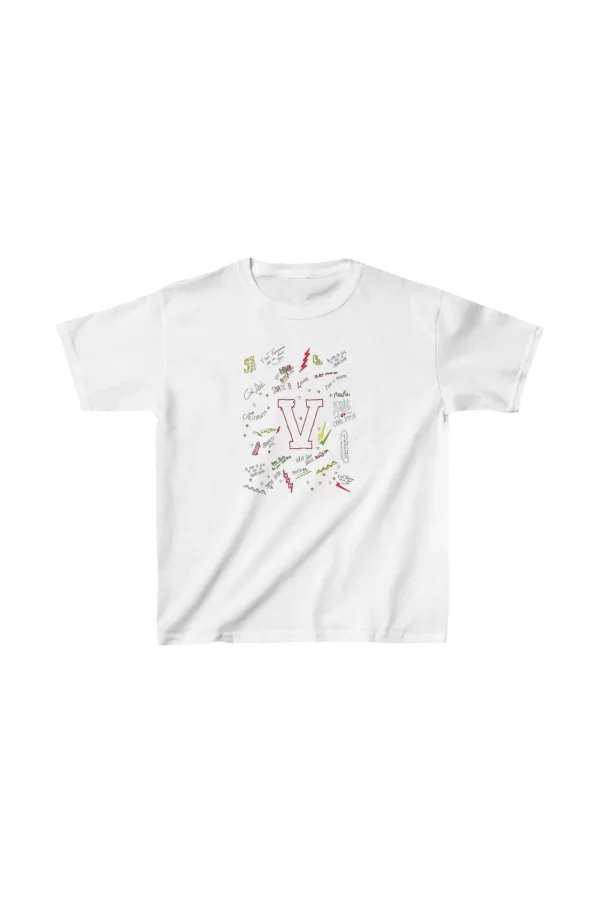 Luz&Pos Unisex Çocuk Baskılı T-shirt - Beyaz
