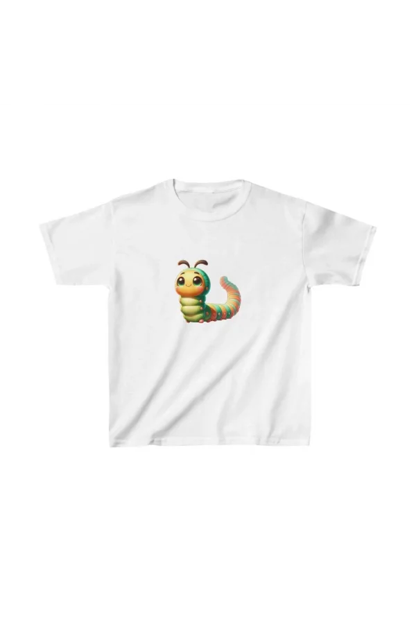 Luz&Pos Unisex Çocuk Baskılı T-shirt - Beyaz