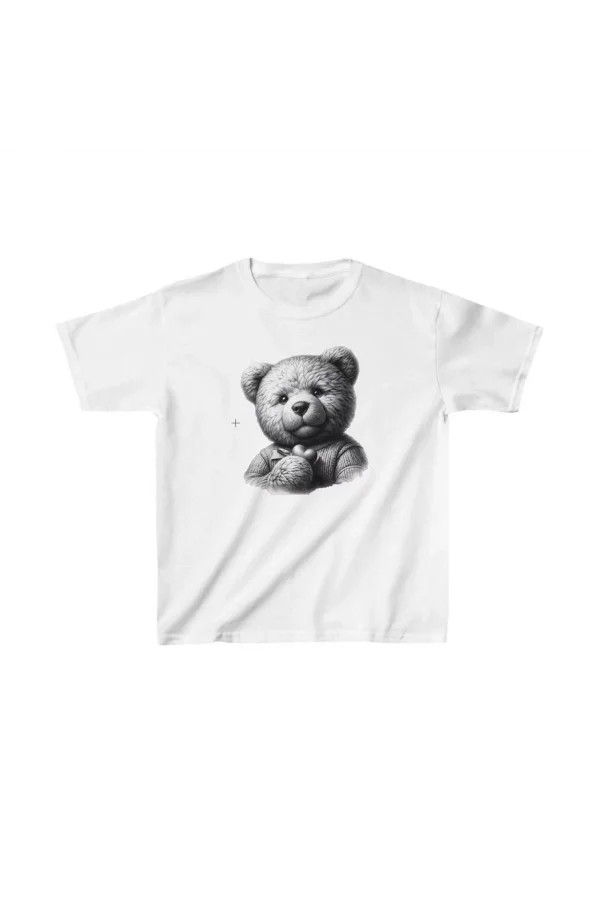 Luz&Pos Unisex Çocuk Baskılı T-shirt - Beyaz