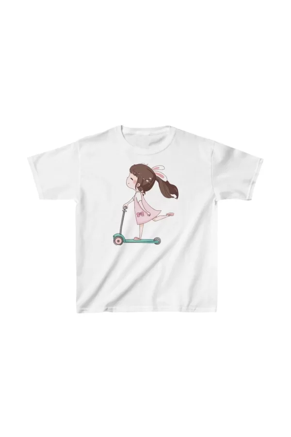Luz&Pos Unisex Çocuk Baskılı T-shirt - Beyaz