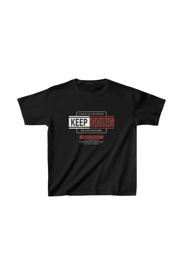 Luz&Pos Unisex Çocuk Baskılı T-shirt - Siyah