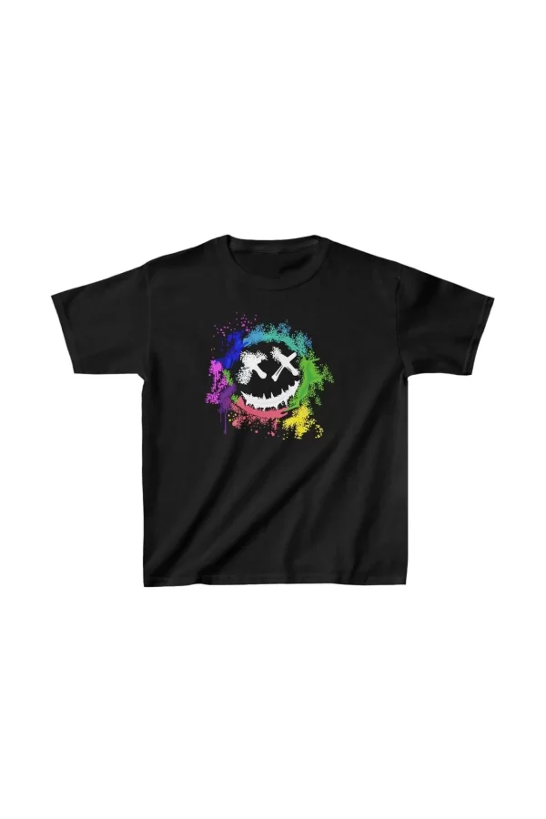 Luz&Pos Unisex Çocuk Baskılı T-shirt - Siyah