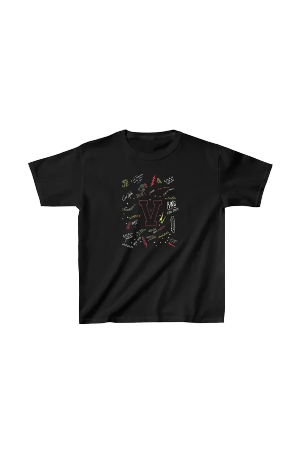 Luz&Pos Unisex Çocuk Baskılı T-shirt - Siyah
