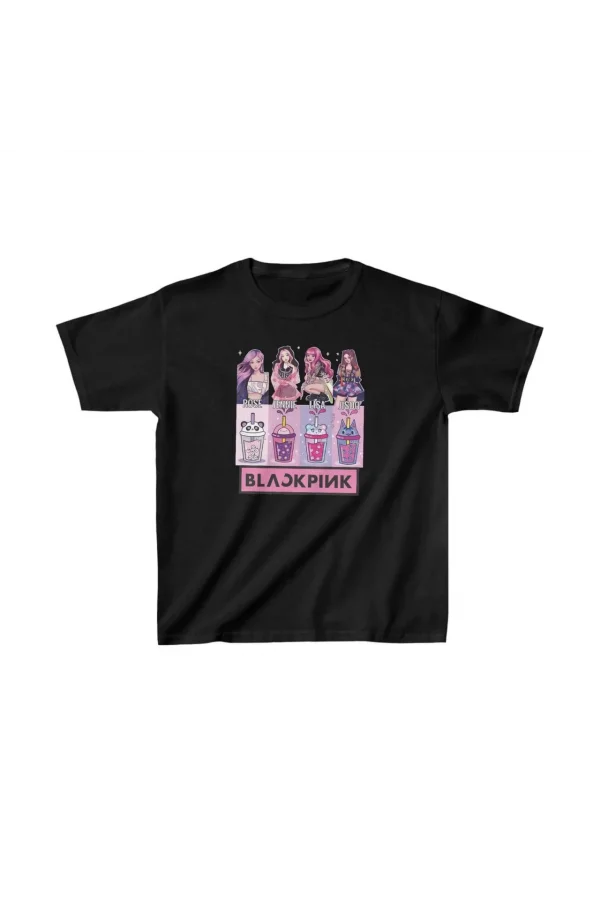 Luz&Pos Unisex Çocuk Baskılı T-shirt - Siyah