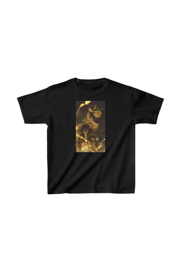 Luz&Pos Unisex Çocuk Baskılı T-shirt - Siyah
