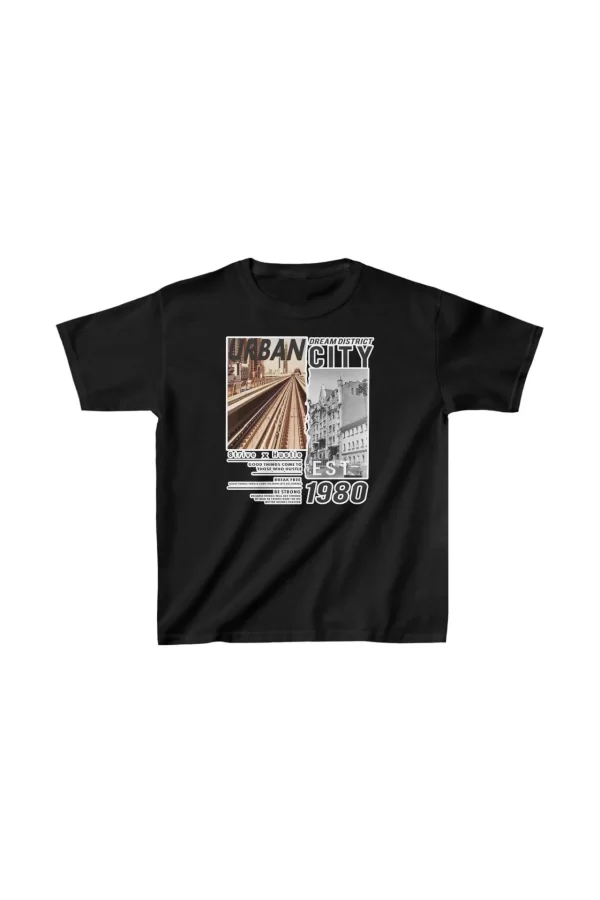 Luz&Pos Unisex Çocuk Baskılı T-shirt - Siyah