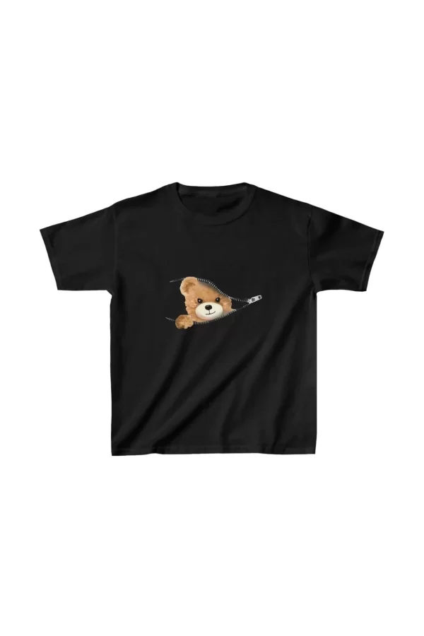 Luz&Pos Unisex Çocuk Baskılı T-shirt - Siyah