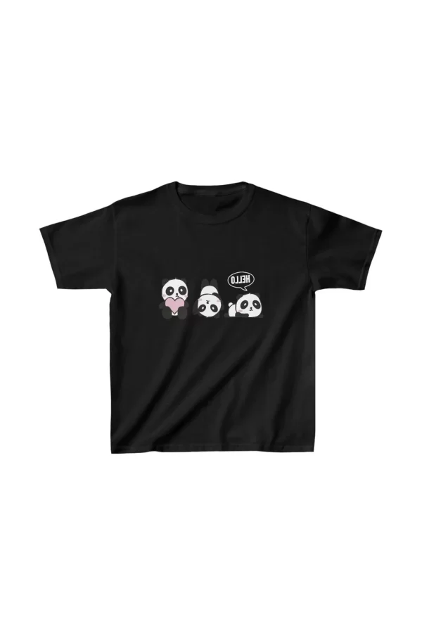 Luz&Pos Unisex Çocuk Baskılı T-shirt - Siyah