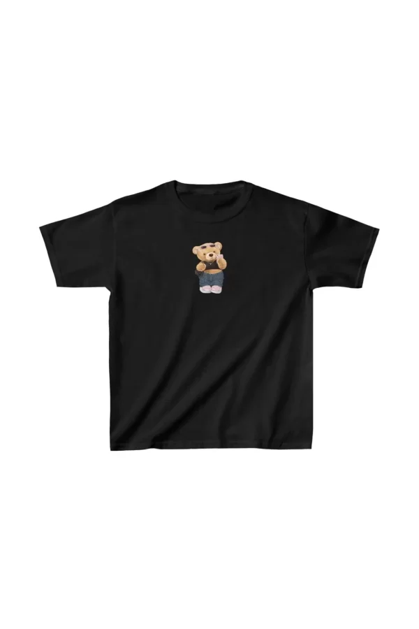 Luz&Pos Unisex Çocuk Baskılı T-shirt - Siyah