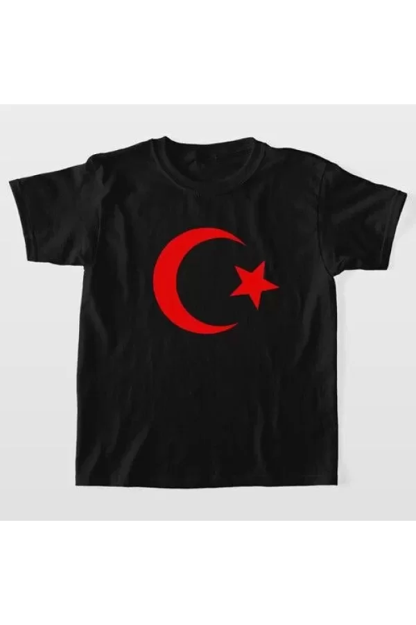 Luz&Pos Unisex Çocuk Baskılı T-shirt - Siyah