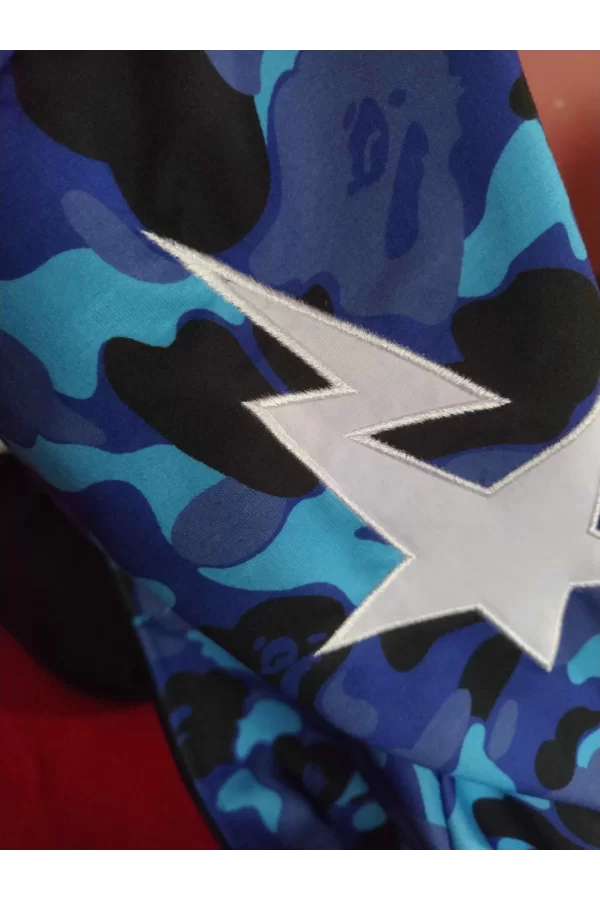 Luz&Pos Unisex Pubg Bape X Shark Hoodie - Mavi