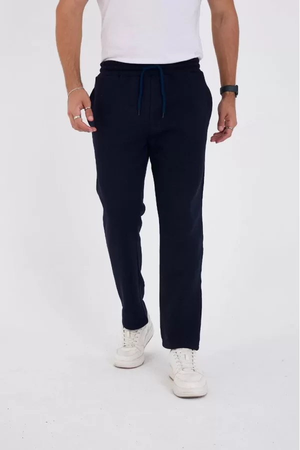 Luz&Pos Unisex Üç İplik Basic Eşofman Pantolon - Lacivert