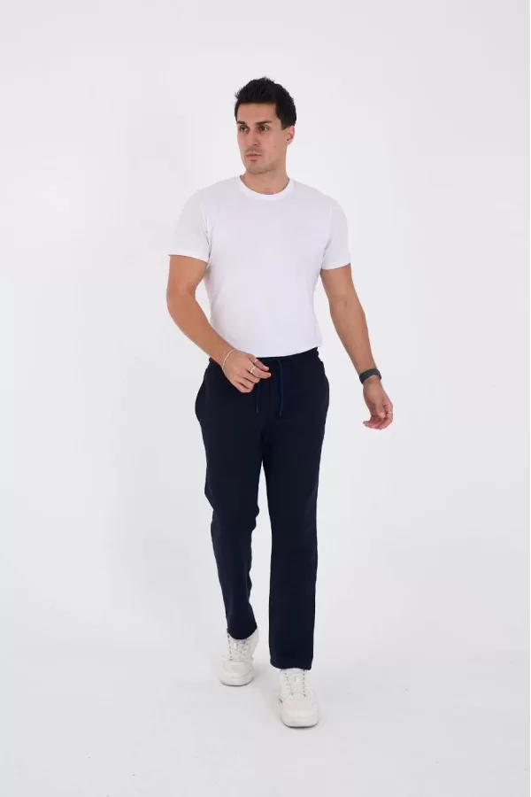 Luz&Pos Unisex Üç İplik Basic Eşofman Pantolon - Lacivert