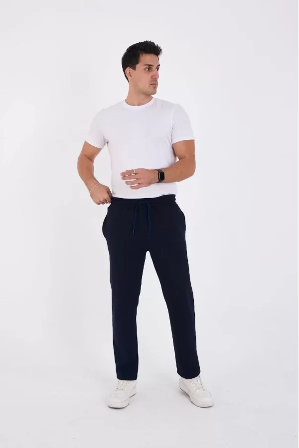 Luz&Pos Unisex Üç İplik Basic Eşofman Pantolon - Lacivert