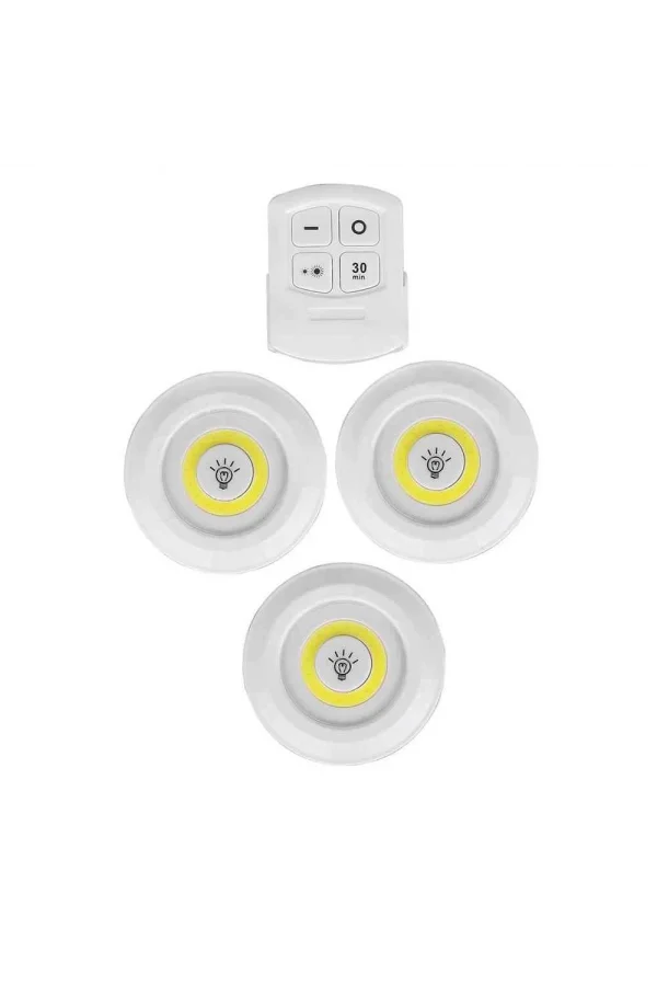 Uzaktan Kumandalı Yapışkanlı Led Spot Lamba Wt-364