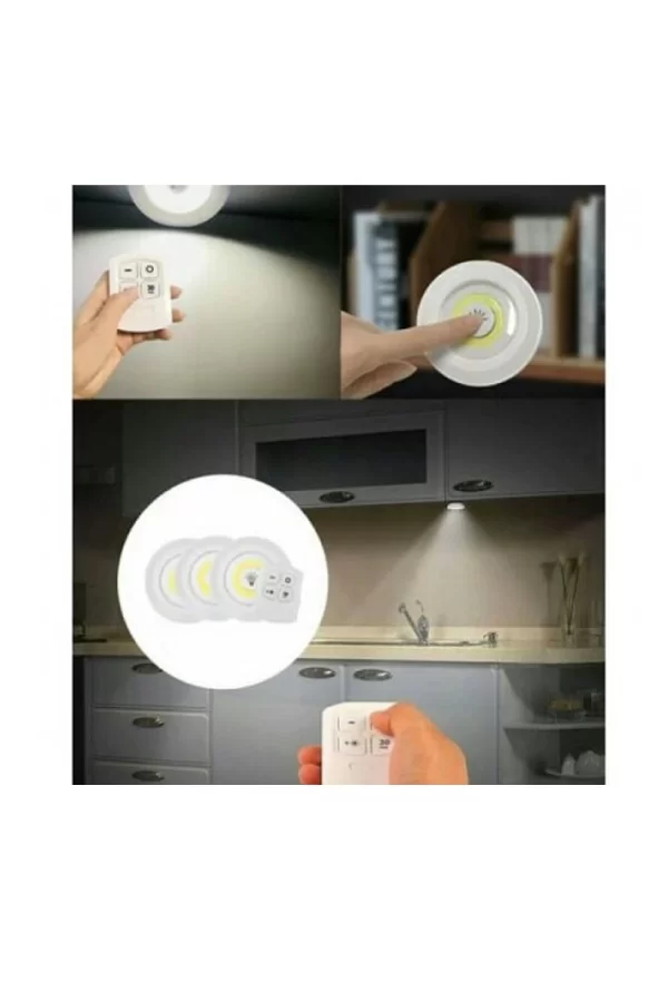 Uzaktan Kumandalı Yapışkanlı Led Spot Lamba Wt-364