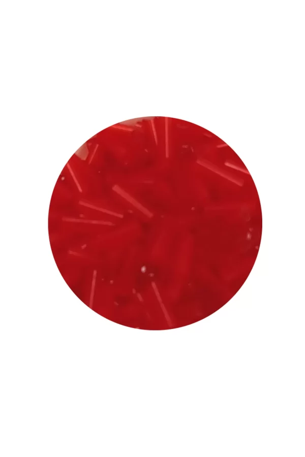 Uzun Boru Kesme Boncuk Çap 2mm Uzunluk 10 mm - 60 Gram - Kırmızı - BNC284