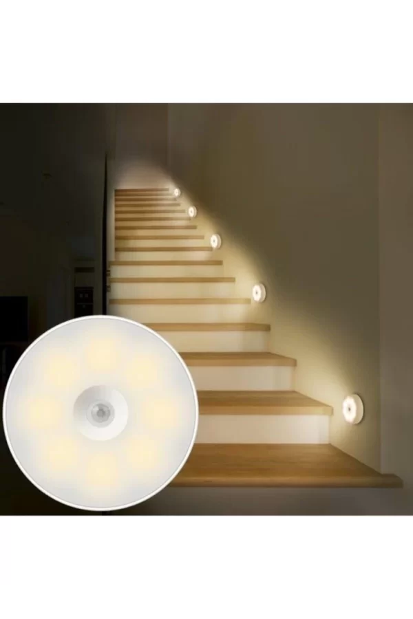 V-009 Hareket Sensörlü Usb Şarjlı Led Işık Lamba-oda, Mutfak, Salon Ve Merdiven Işıklandırma