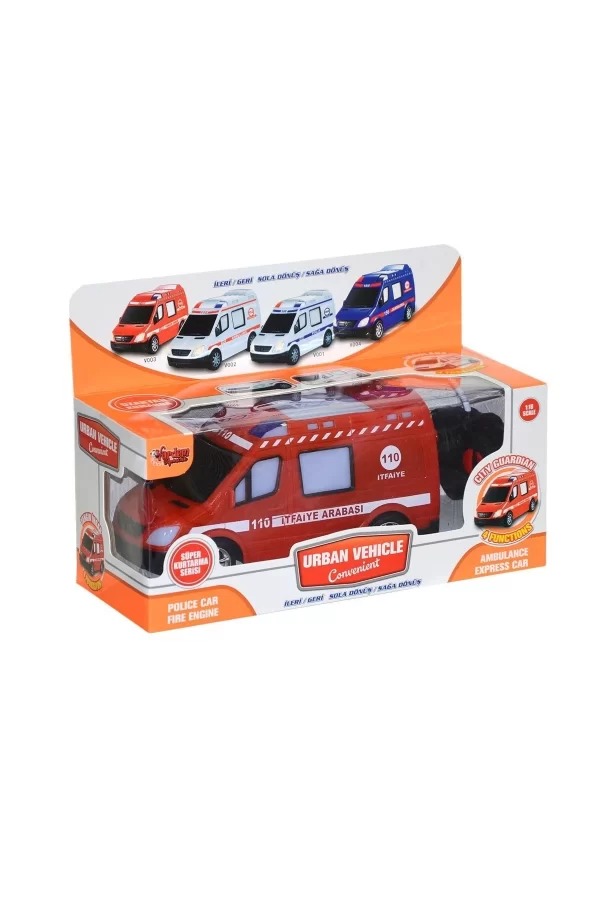 V001-2 V3 V004  Kumandalı Sesli Işıklı Polis Arabası-jandarma-ambulans-itfaiye 1:18-vardem
