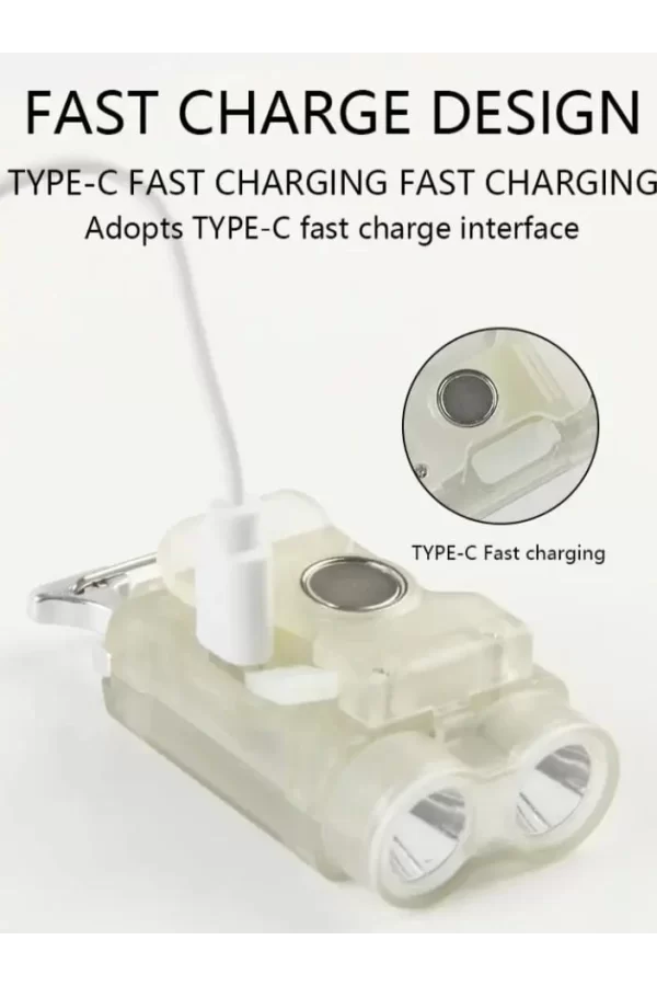 V15 Edc El Feneri 1200lm Anahtarlık Işık Tip-c Şarj Edilebilir Taşınabilir Mini Torch Mıknatıs Klips Ile Kamp Cep Fener